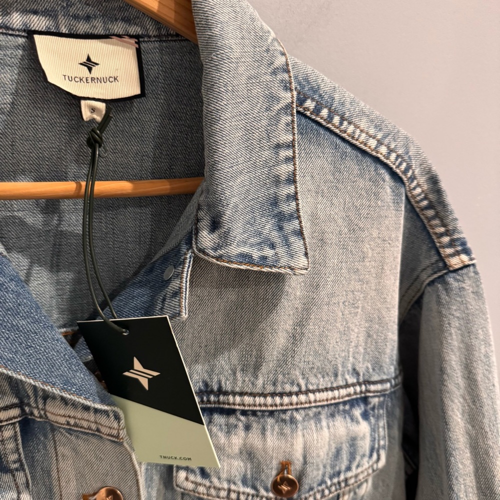 NWT Tuckernuck Denim Archie Jacket in Acid Wash, Size S - Picture 10 of 16